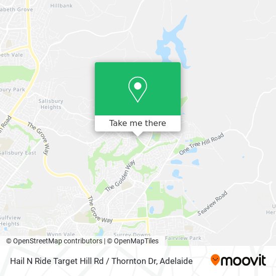 Mapa Hail N Ride Target Hill Rd / Thornton Dr