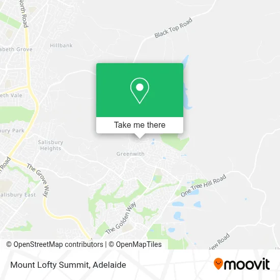 Mapa Mount Lofty Summit