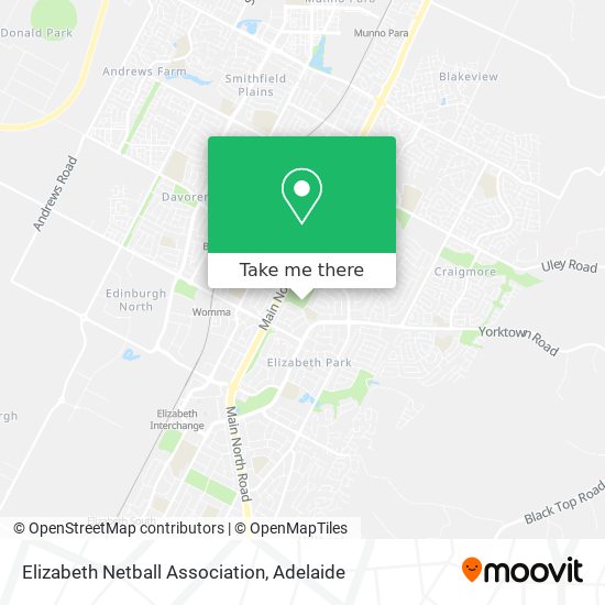 Elizabeth Netball Association map