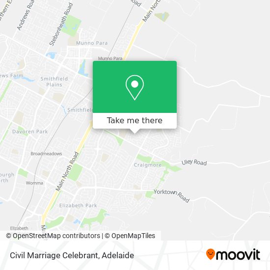 Civil Marriage Celebrant map