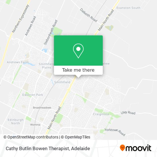 Mapa Cathy Butlin Bowen Therapist