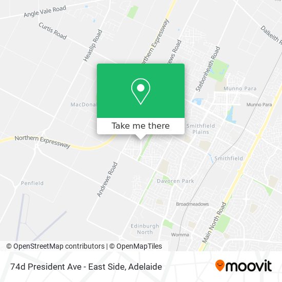 74d President Ave - East Side map