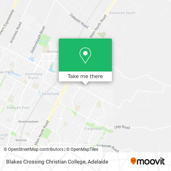 Blakes Crossing Christian College map