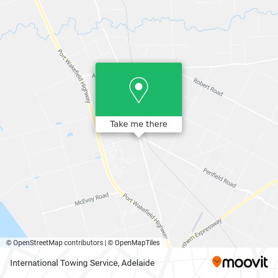 International Towing Service map