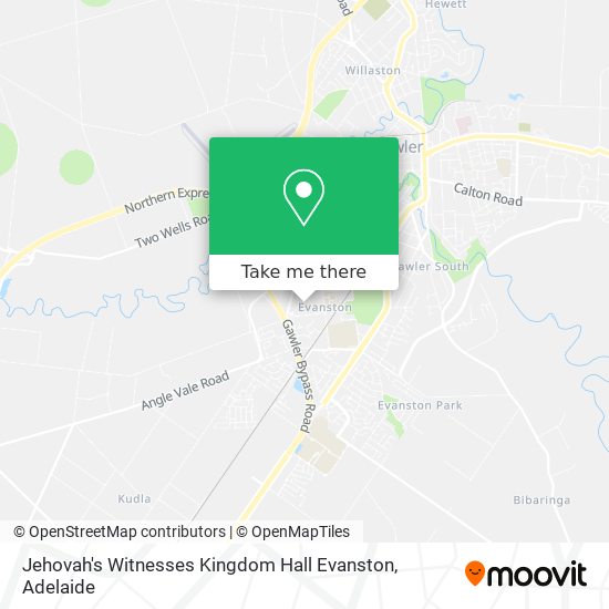 Mapa Jehovah's Witnesses Kingdom Hall Evanston
