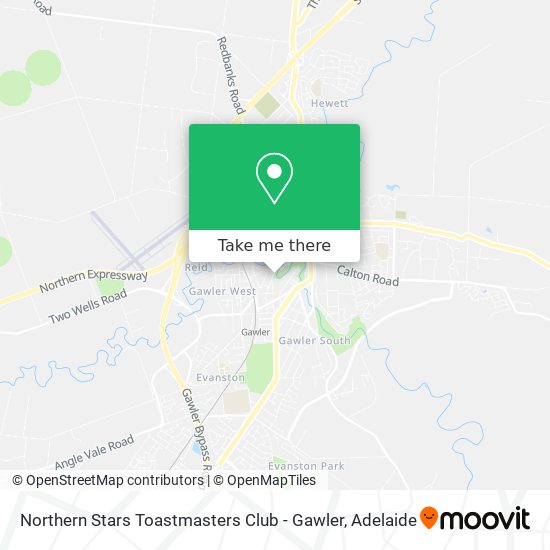 Northern Stars Toastmasters Club - Gawler map