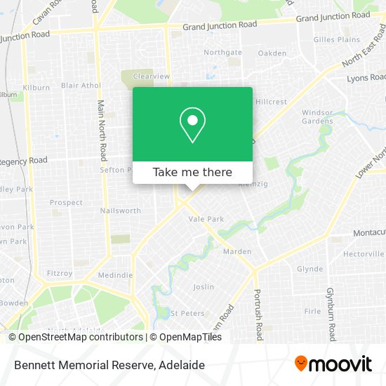 Bennett Memorial Reserve map