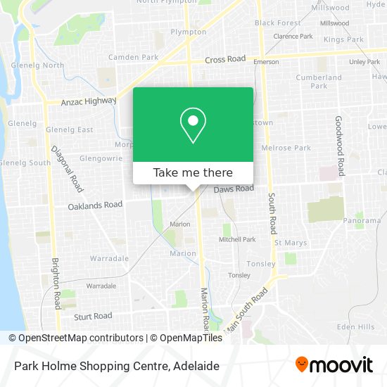 Mapa Park Holme Shopping Centre