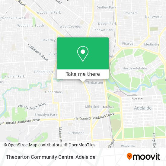 Mapa Thebarton Community Centre