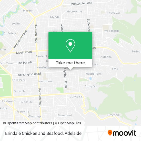 Erindale Chicken and Seafood map