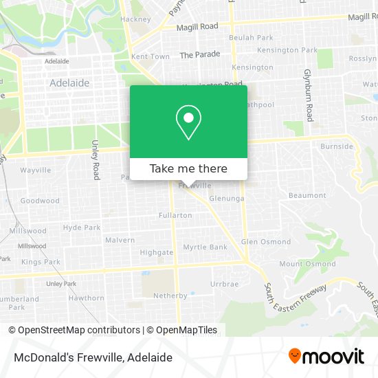 Mapa McDonald's Frewville