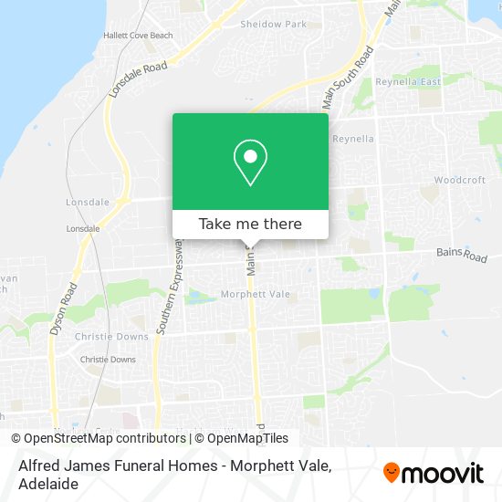 Alfred James Funeral Homes - Morphett Vale map