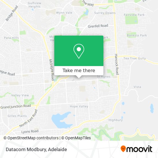 Mapa Datacom Modbury