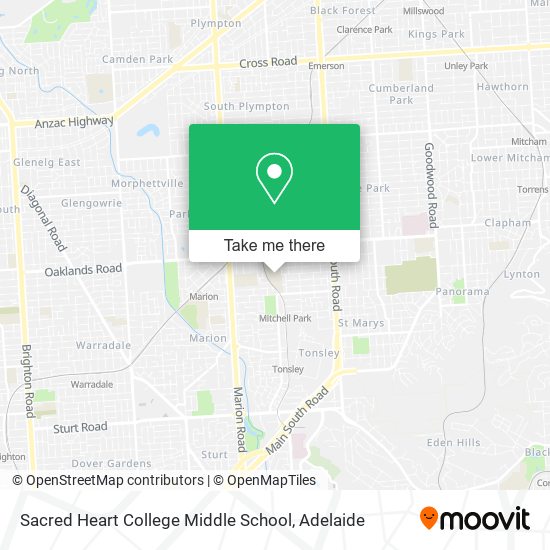Sacred Heart College Middle School map