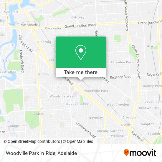 Mapa Woodville Park 'n' Ride