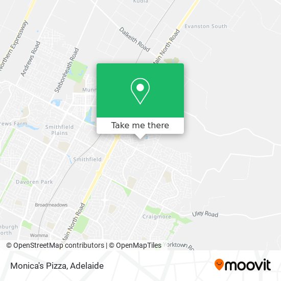 Monica's Pizza map