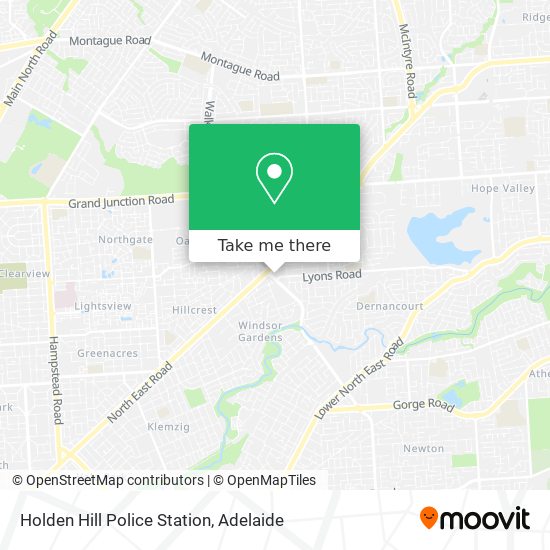 Holden Hill Police Station map