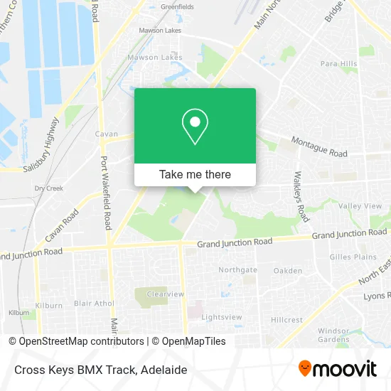 Mapa Cross Keys BMX Track