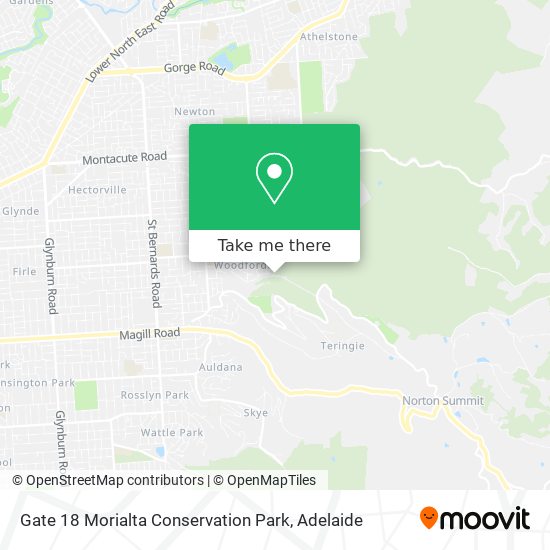 Gate 18 Morialta Conservation Park map