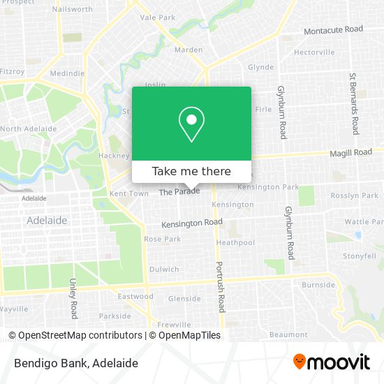 Bendigo Bank map