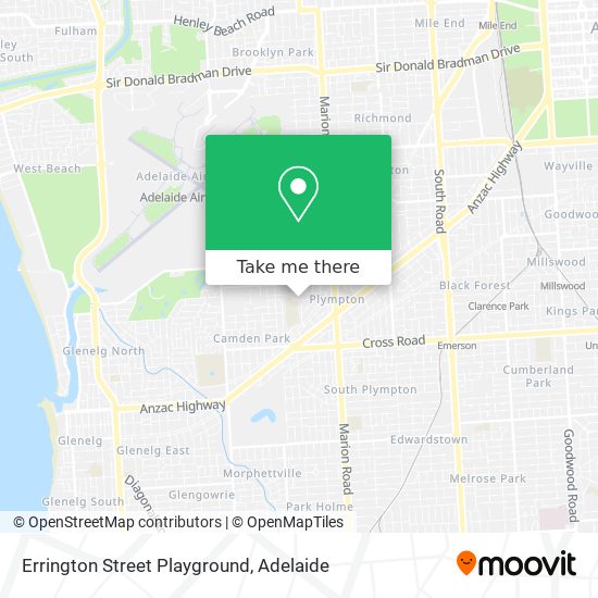 Mapa Errington Street Playground