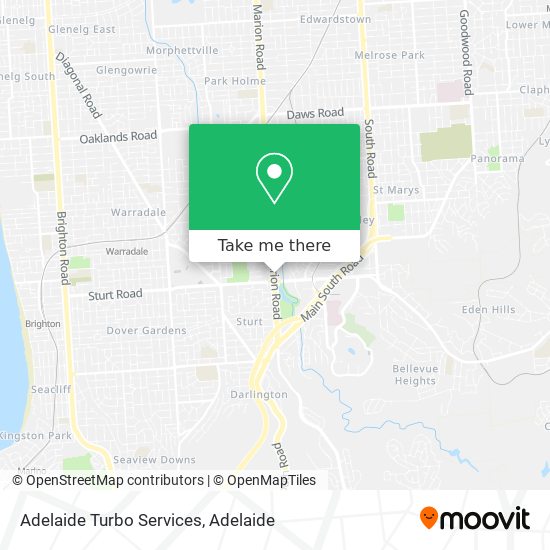 Mapa Adelaide Turbo Services