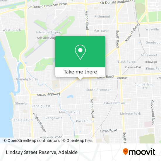 Lindsay Street Reserve map