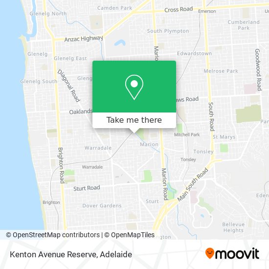 Mapa Kenton Avenue Reserve