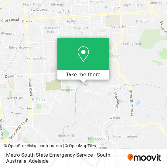 Mapa Metro South State Emergency Service - South Australia