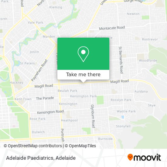 Adelaide Paediatrics map