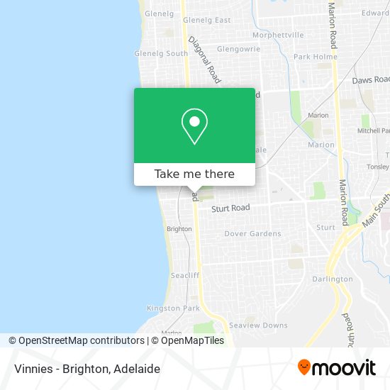 Mapa Vinnies - Brighton