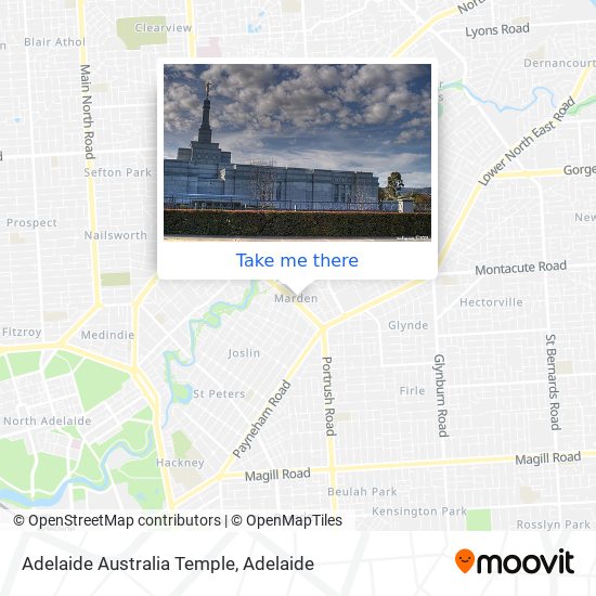 Mapa Adelaide Australia Temple