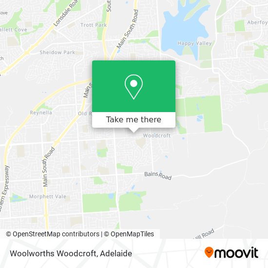 Mapa Woolworths Woodcroft