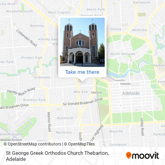 St George Greek Orthodox Church Thebarton map