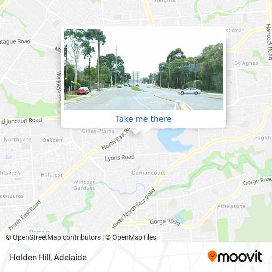 Holden Hill map