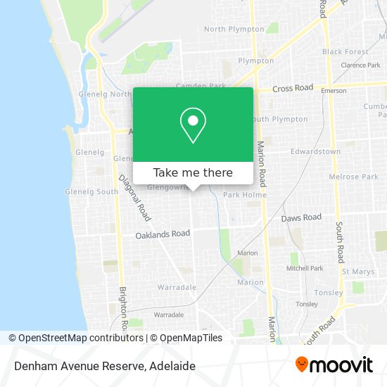 Denham Avenue Reserve map