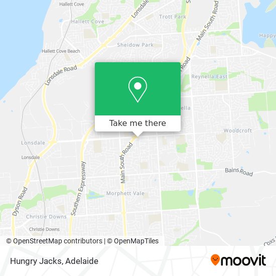 Hungry Jacks map