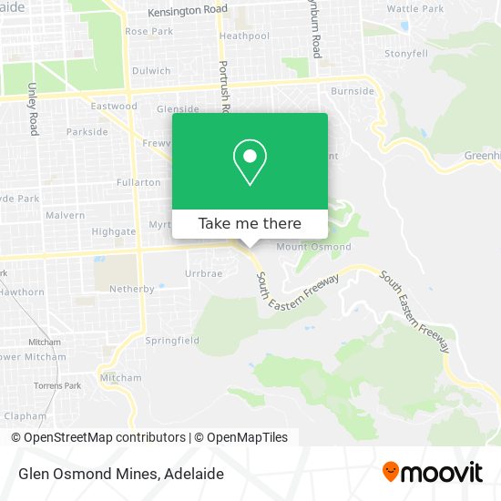 Mapa Glen Osmond Mines