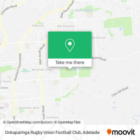 Mapa Onkaparinga Rugby Union Football Club