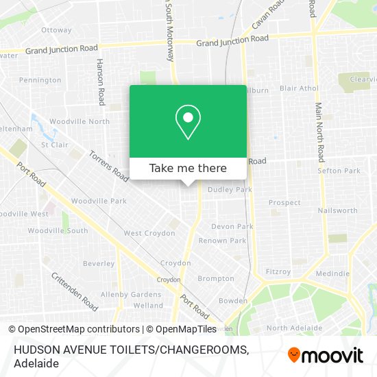 HUDSON AVENUE TOILETS / CHANGEROOMS map