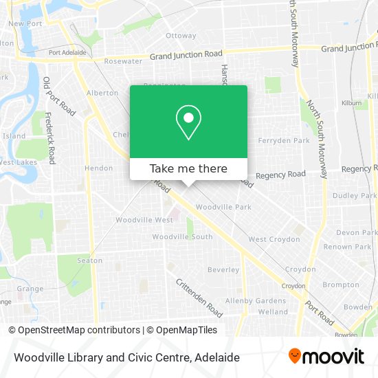 Mapa Woodville Library and Civic Centre