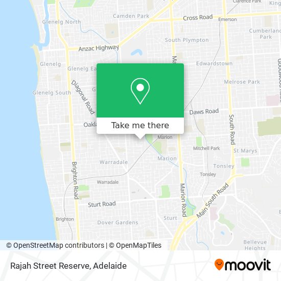 Rajah Street Reserve map