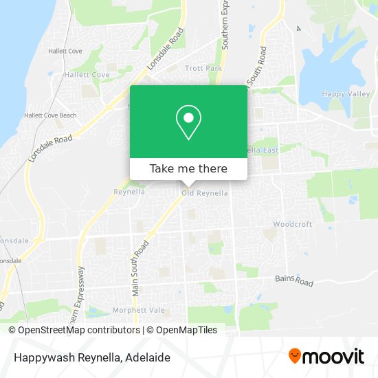 Happywash Reynella map