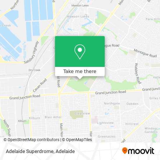 Mapa Adelaide Superdrome