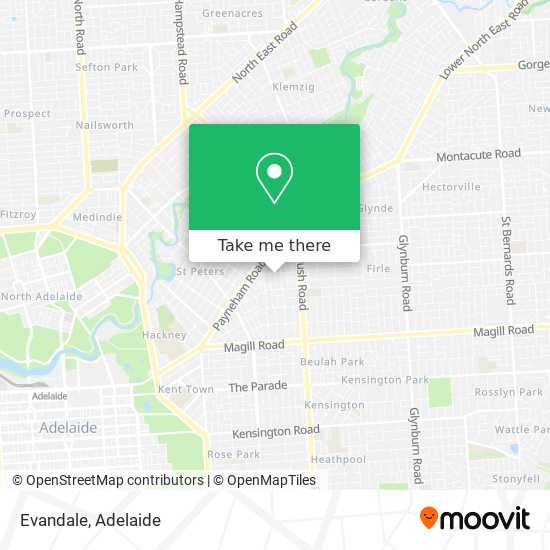 Evandale map