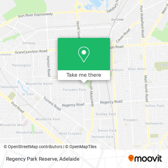 Regency Park Reserve map