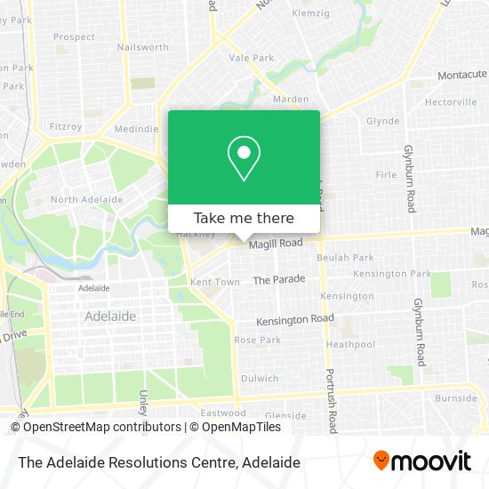 The Adelaide Resolutions Centre map