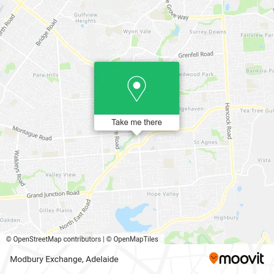 Mapa Modbury Exchange