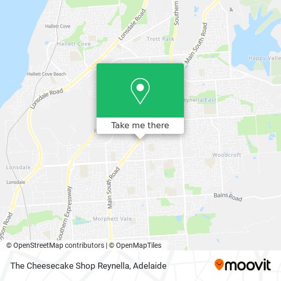 Mapa The Cheesecake Shop Reynella