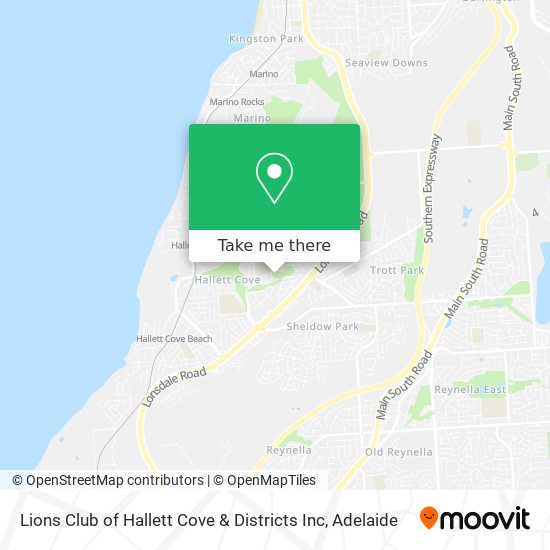 Mapa Lions Club of Hallett Cove & Districts Inc